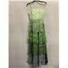 Image 1 : Woven Cocktail Swing Gown, Green Mint, Size 8, New with Tag (retail $2700)