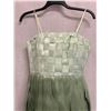 Image 2 : Woven Cocktail Swing Gown, Green Mint, Size 8, New with Tag (retail $2700)
