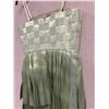 Image 8 : Woven Cocktail Swing Gown, Green Mint, Size 8, New with Tag (retail $2700)