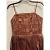 Image 2 : Woven Cocktail Swing Gown, Brown, Size 8, New - No Tag
