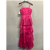 Image 1 : Woven Cocktail Swing Gown, Hot Pink, Size 6, New with Tag (retail $2700)