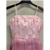 Image 2 : Woven Cocktail Swing Gown, Pink, Size 4, New with Tag (retail $2700), Has stain on strap