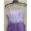 Image 2 : Woven Cocktail Swing Gown, Purple, Size 4, New with Tag (retail $2700)