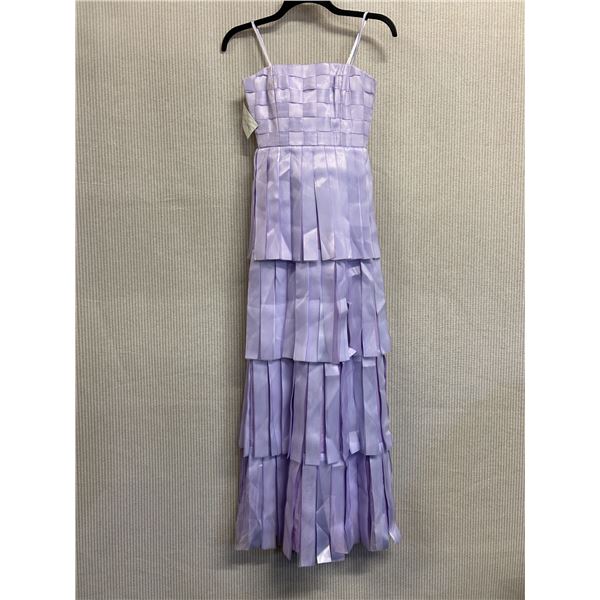 Woven Cocktail Gown, Lavender, Size 4, Has Tag (Retail $2700), Faint Stains Below Strap