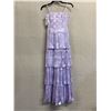 Image 1 : Woven Cocktail Gown, Lavender, Size 4, Has Tag (Retail $2700), Faint Stains Below Strap