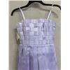 Image 2 : Woven Cocktail Gown, Lavender, Size 4, Has Tag (Retail $2700), Faint Stains Below Strap