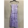 Image 9 : Woven Cocktail Gown, Lavender, Size 4, Has Tag (Retail $2700), Faint Stains Below Strap