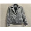 Image 1 : Woven Lt. Gray/Silver Button-Front Jacket, No Tag (Has Minor Surface Wear) Med/Lrg