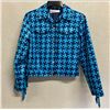 Image 2 : Woven Blue Jacket w/ Fringe & State of Hawaii Buttons, No Tag, Size Small ($1500 Retail)