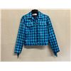 Image 2 : Woven Blue Jacket w/ Fringe & State of Hawaii Buttons, Size Small, New, No Tag ($1500 Retail)