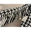 Image 8 : Woven Black-White Fiji Jacket w/ Fringe, Size S, New with Tag (retail $1500), Faint Stains