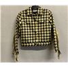 Image 1 : Woven Yellow-Brown Fiji Jacket w/ Fringe, Size L, New with Tag (retail $1500)