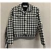 Image 1 : Woven Black-White Fiji Jacket w/ Fringe, Size XL, Has Tag (Retail $1500), Faint Stains