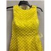 Image 2 : Woven Cocktail Dress, Yellow, Size 4, New with Tag (retail $950)