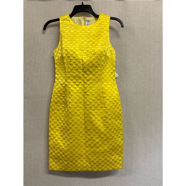 Woven Cocktail Dress, Yellow, Size 4, New with Tag (retail $950)