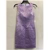 Image 1 : Woven Cocktail Dress, Lavender, Size 6, New with Tag (retail $950)