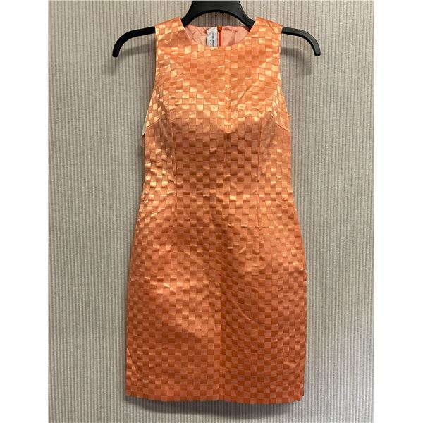 Woven Cocktail Dress, Peach, Size 6, New with Tag (retail $950)