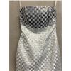 Image 2 : Woven Strapless Cocktail Dress, Gray, Size 6, New with Tag (retail $1500)
