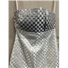 Image 2 : Woven Strapless Cocktail Dress, Silver, Size 12, New with Tag (retail $1500)