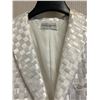 Image 2 : Woven Satin and Grosgrain Blazer, White, No Tag, Has Stains