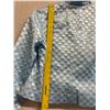 Image 7 : Woven Lt. Gray Satin and Chiffon Jacket, Hidden Magnetic Buttons, No Tag, Faint Stains