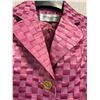 Image 2 : Woven Dusty Pink Satin and Chiffon Jacket, Size 6, New, No Tag (Retail $1250)