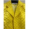 Image 2 : Woven Canary Satin and Chiffon Jacket, Size 4, Has Tag, Missing Buttons (Retail $1250)