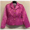 Image 1 : Woven Magenta Satin and Chiffon Jacket, Size 4, New with Tag (Retail $1250)