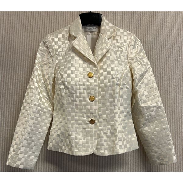 Woven Ivory Jacket, Size 6, New with Tag (Retail $1250)