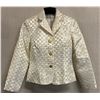Image 1 : Woven Ivory Jacket, Size 6, New with Tag (Retail $1250)