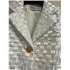 Image 2 : Woven White Jacket, Size 6, New with Tag (Retail $1250)
