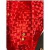 Image 10 : Woven Solid Double Button Blazer - Satin, Red, Size 8, New with Tag (retail $1650)