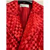 Image 2 : Woven Solid Double Button Blazer - Satin, Red, Size 8, New with Tag (retail $1650)