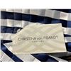 Image 8 : Woven Striped Double Button Blazer - Satin, Navy & White, Size 4, New with Tag (retail $1650)(faint