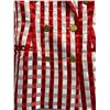 Image 3 : Woven Striped Double Button Blazer - Satin, Red & White, Size 6, With Tag, Faint Stains Retail $1650