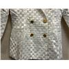 Image 3 : Woven Solid Double Button Blazer - Satin, White, Size 8, New with Tag (retail $1650)(faint stains)