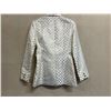 Image 8 : Woven Solid Double Button Blazer - Satin, White, Size 8, New with Tag (retail $1650)(faint stains)