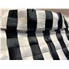 Image 8 : Woven Striped Double Button Blazer - Satin, Black & White, Size 6, New - No Tag (faint stains