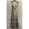 Image 1 : Christina von Fieandt Woven Cocktail Long Dress, White & Brown, New - No Tag (Bust 32", Waist 28")
