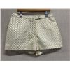 Image 1 : Woven Cream Satin Zippered Shorts, Lined, Size 6 (?), New, No Tag (Retail $250)