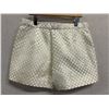 Image 2 : Woven Cream Satin Zippered Shorts, Lined, Size 10, New, No Tag (Retail $250)