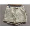 Image 1 : Woven Cream Satin Zippered Shorts, Lined, Size 8, New w/Tag (Retail $250)