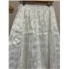 Image 2 : Long White Satin/Organza Skirt and Ribbed Bustier Top, New, No Tag, Size Unknown