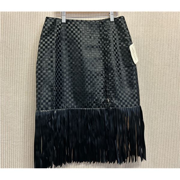 Woven Black Satin Oahu Skirt, Size 10, New with Tag (Retail $550)
