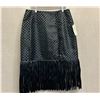 Image 1 : Woven Black Satin Oahu Skirt, Size 10, New with Tag (Retail $550)