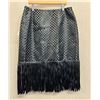 Image 8 : Woven Black Satin Oahu Skirt, Size 10, New with Tag (Retail $550)