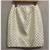Image 1 : Woven Ivory Satin and Chiffon Skirt w/ Back Slit, Size 6, New with Tag (Retail $500)