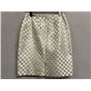 Image 3 : Woven Ivory Satin and Chiffon Skirt w/ Back Slit, Size 6, New with Tag (Retail $500)