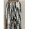 Image 2 : Woven Striped Pants, White & Black,  Pre-Owned No Tag