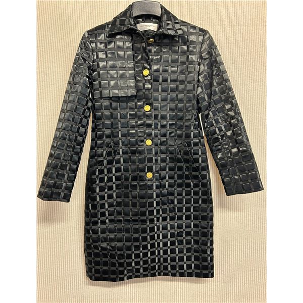 Woven Trench Coat, Black, Size 2, New with Tag (retail $2100)